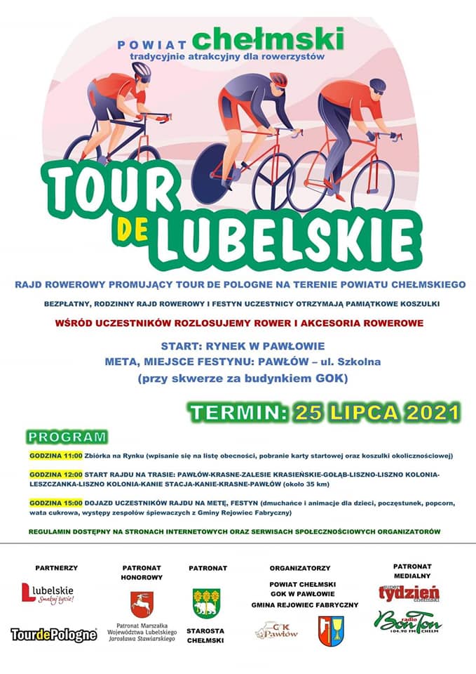 plakat rajdu rowerowego Tour de Lubelskie