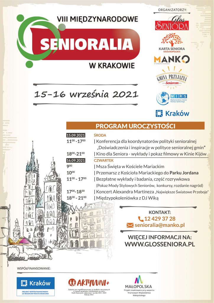 Plakat - VIII Międzynarodowe Senioralia w Krakowie