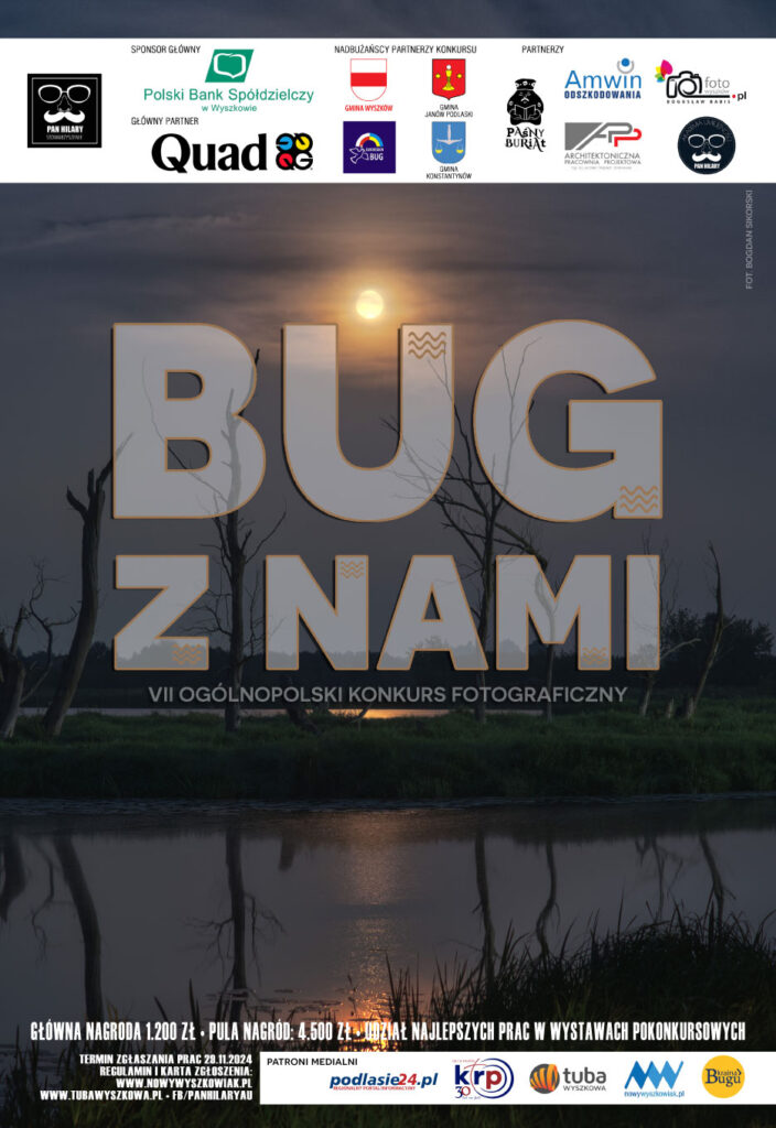 plakat napis bug z nami konkurs