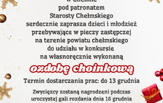 konkurs na ozdobę choinkową