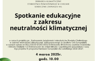 Zaproszenie na spotkanie edukacyjne w Pawłowie